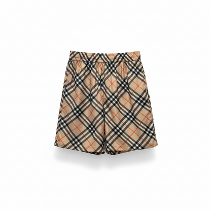 Burberry Check Cotton Shorts "Sand"