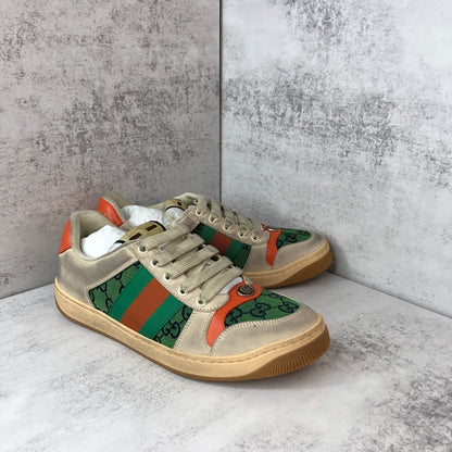 Gucci Screener "Distressed Beige-Green-Orange"
