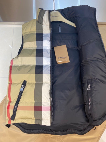 Burberry Reversible Down Vest "Black" and "Beige"