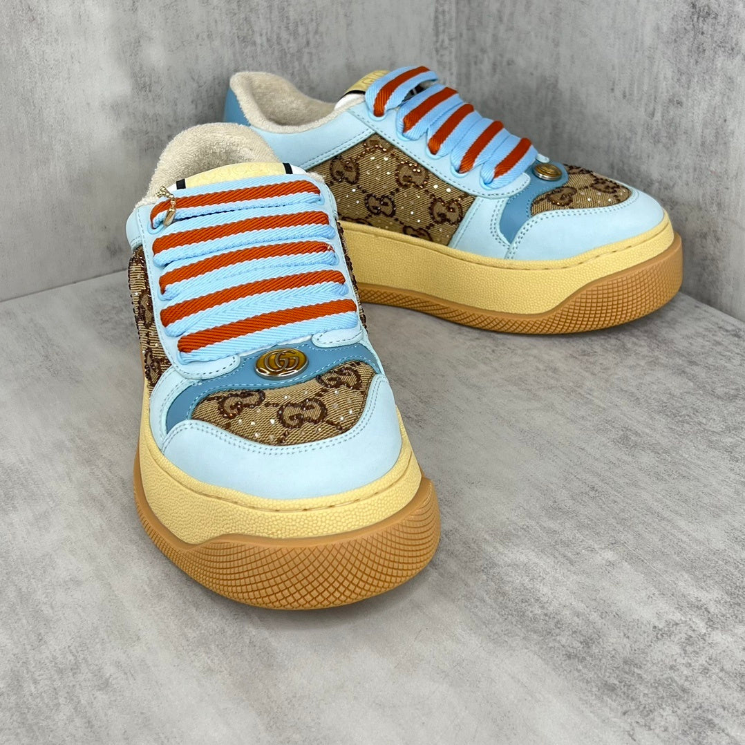 Gucci Screener Double "Blue-Beige Monogram"