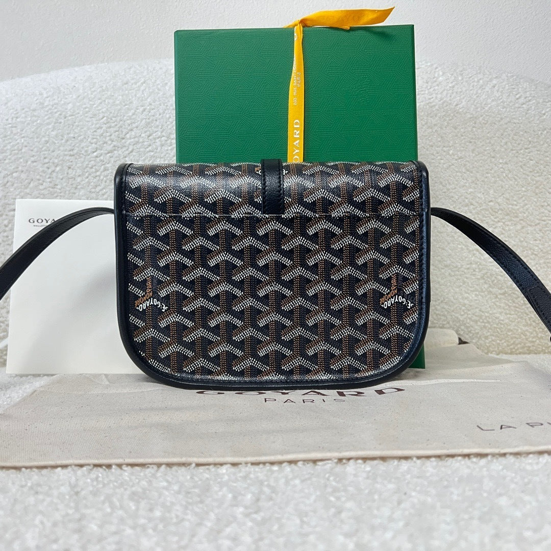 Goyard Belvedere PM Leather Handbag