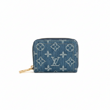 Louis Vuitton Zippy Coin Purse "Monogram Denim Blue"