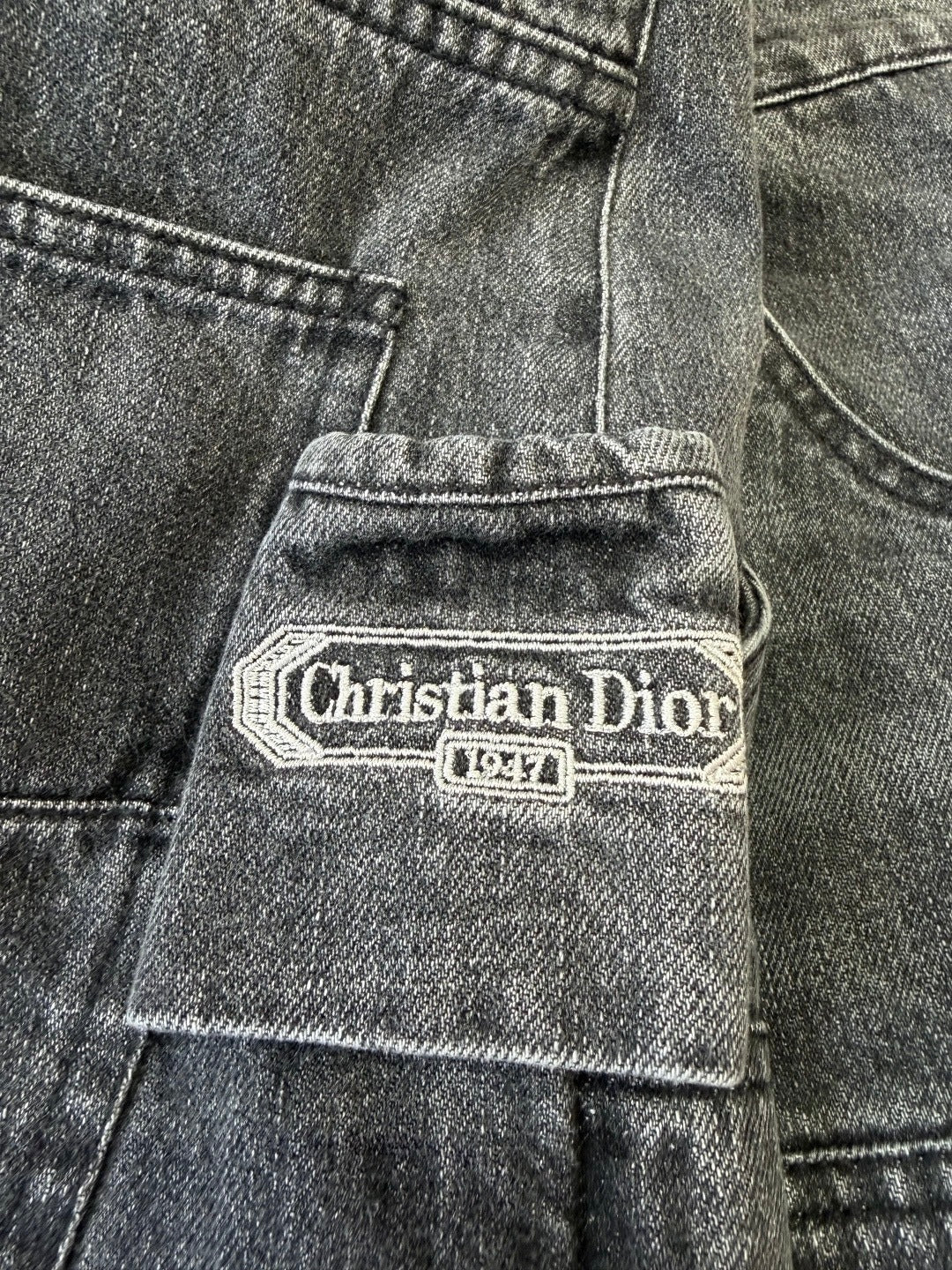 Dior CD Box Carpenter Jeans "Gray Cotton Twill"