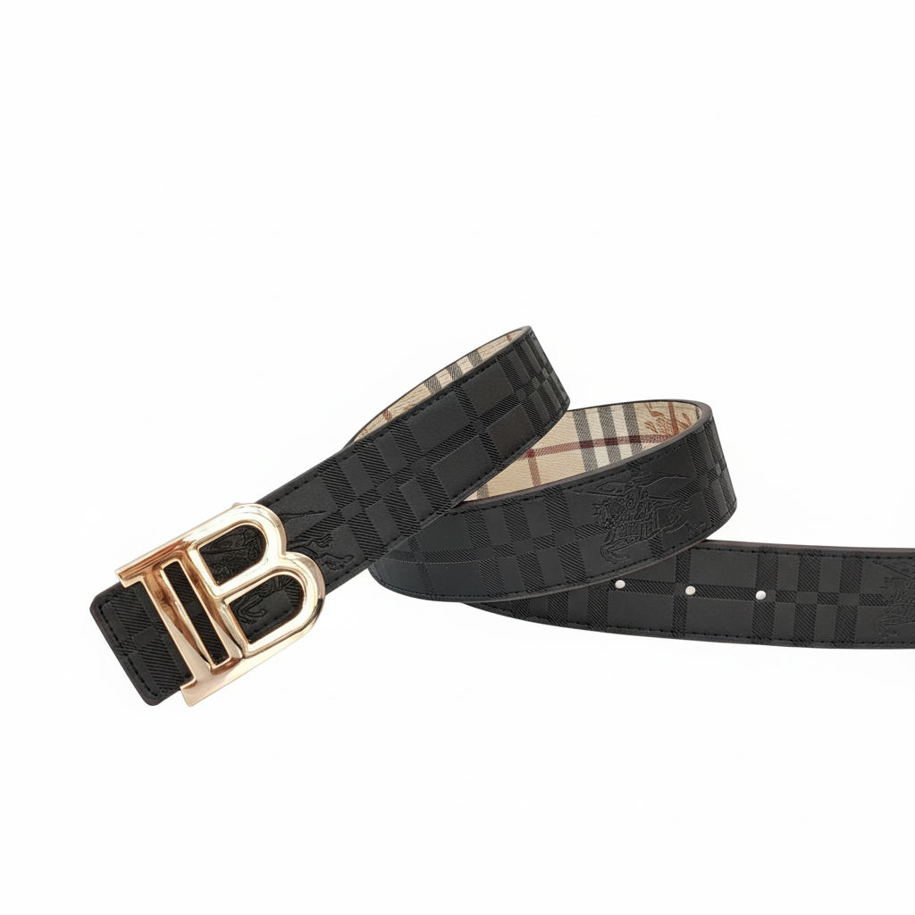 Burberry Leather Belt "Black-Gold"