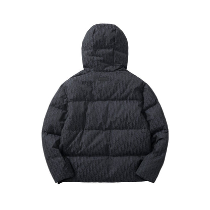 Dior Oblique Hooded Quilted Down Jacket "Black"