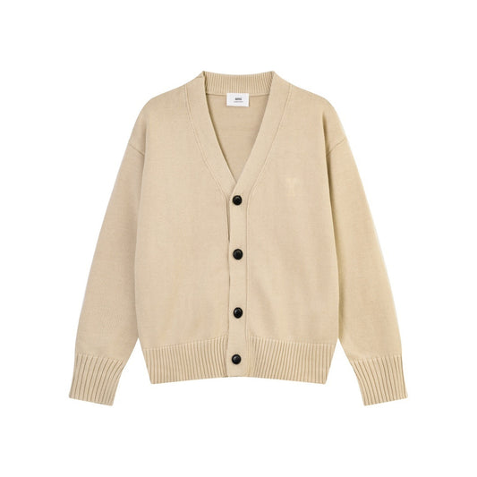 AMI Paris Ami De Coeur Cardigan "Beige"