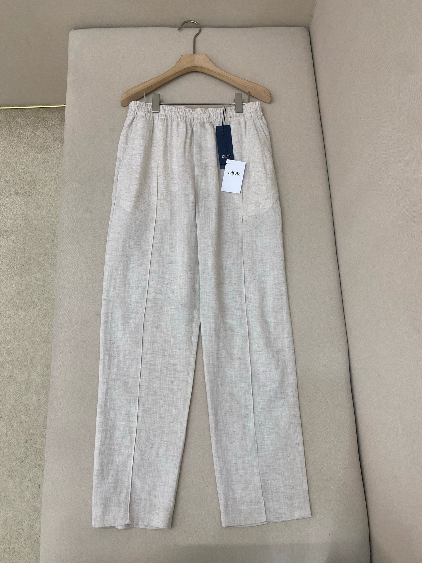 Dior Linen and Cotton Pants "Beige"