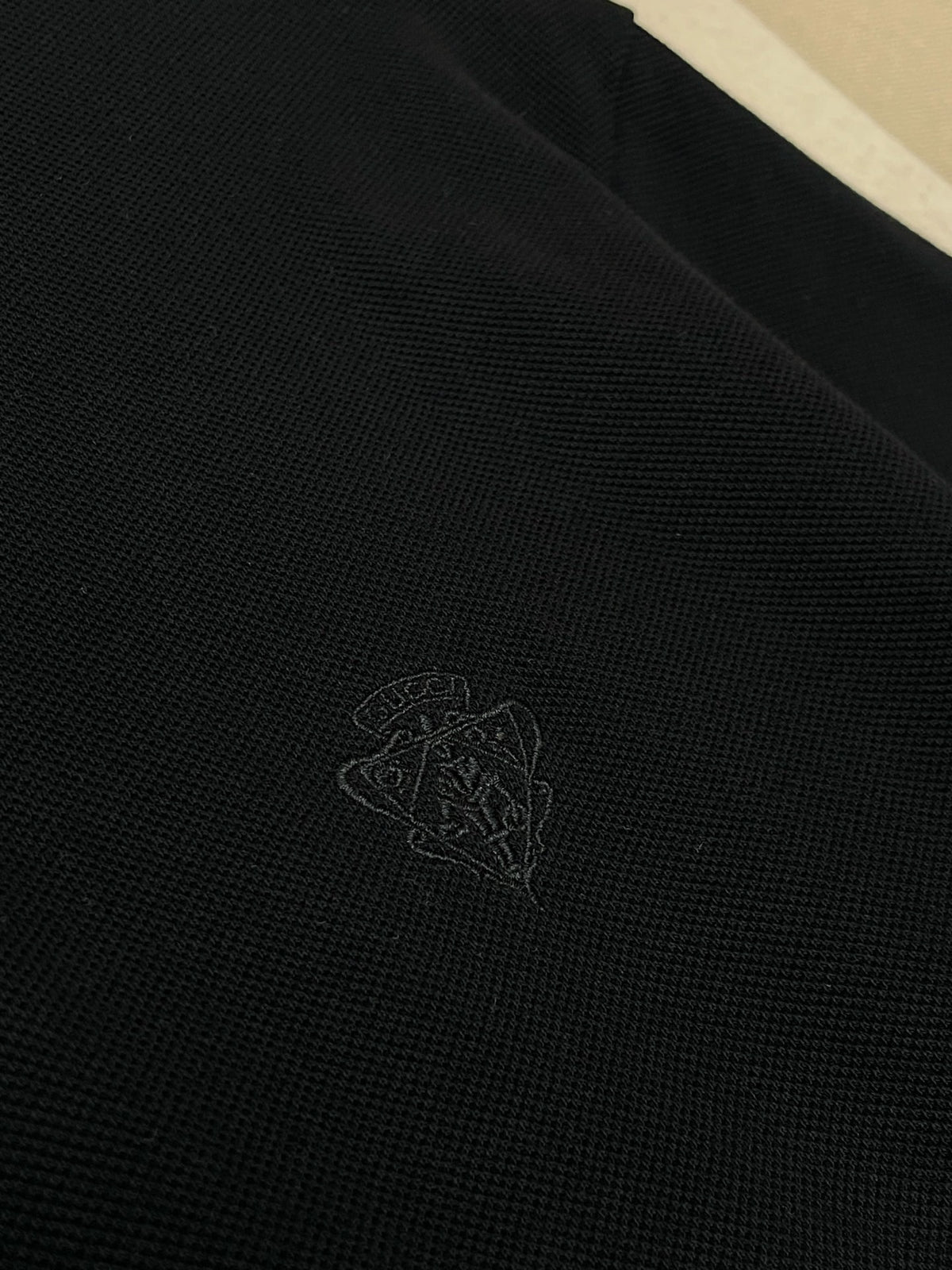 Gucci Cotton Piquet Polo Shirt with Embroidery "Black"
