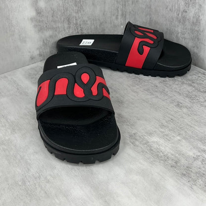Gucci Snake Slides "Black-Red"