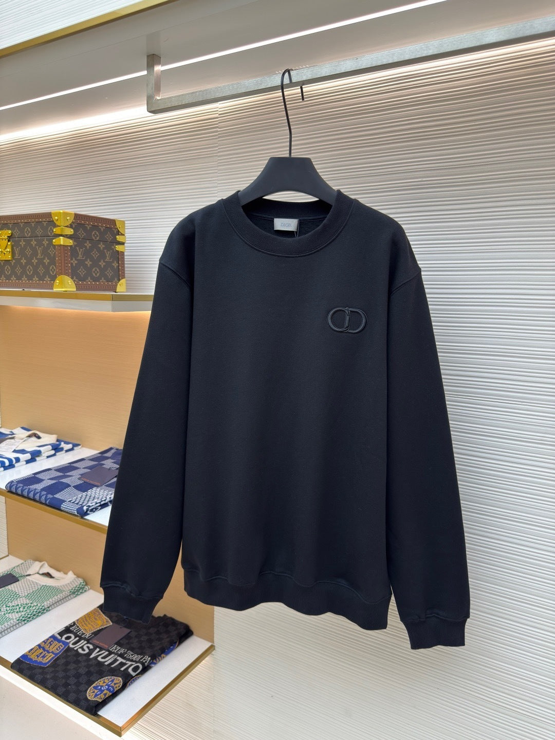 Dior CD Icon Sweatshirt "Black Cotton Fleece"