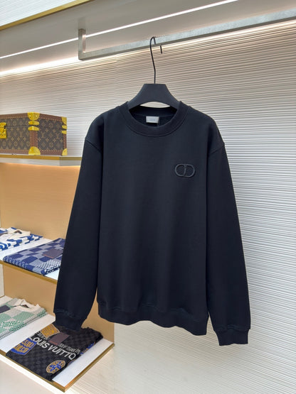 Dior CD Icon Sweatshirt "Black Cotton Fleece"