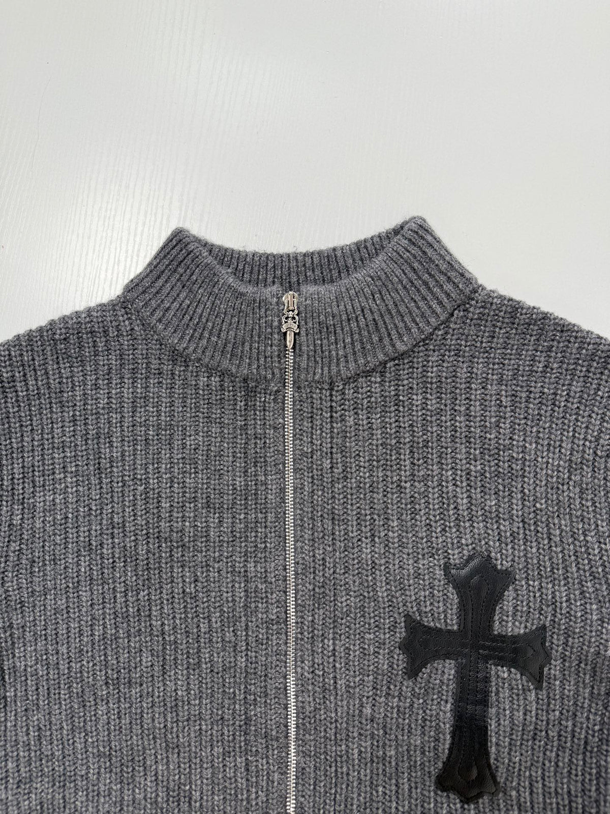 Chrome Hearts Large Cross Cashmere Knit "Grey"