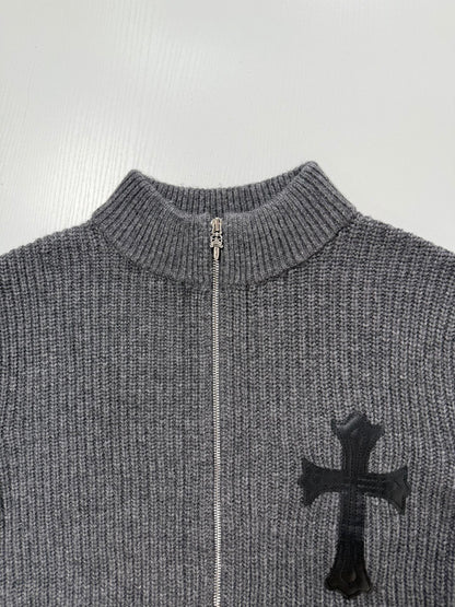 Chrome Hearts Large Cross Cashmere Knit "Grey"