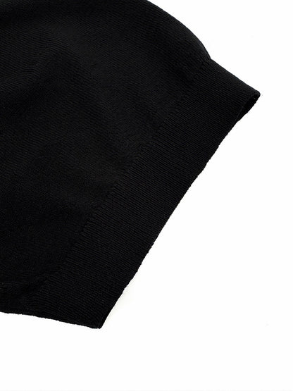 Prada Embroidered Logo Wool T-Shirt "Black"