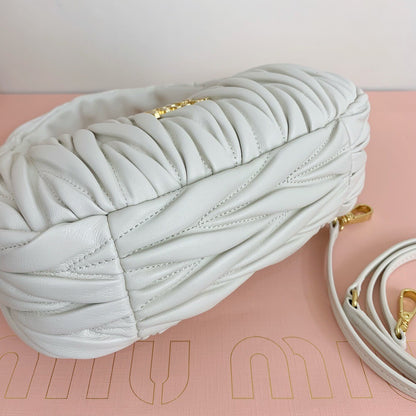 Miu Miu Wander Matelassé Nappa Leather Hobo Bag