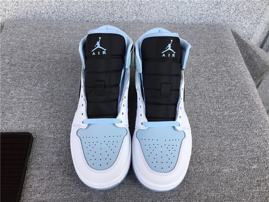 Air Jordan 1 Mid SE "White-Ice Blue-Black"