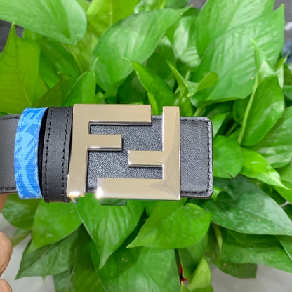 Fendi x Sarah Coleman Fisheye Logo Belt "Black-Blue"