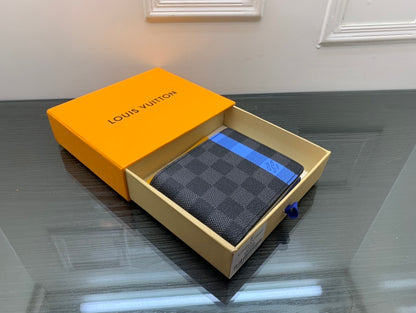 Louis Vuitton Stripe Multiple Wallet "Damier Graphite Blue"