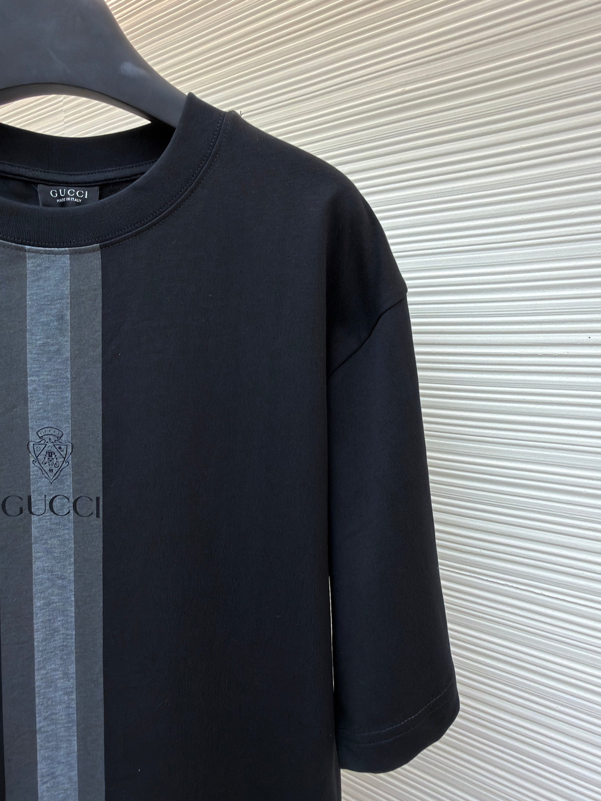 Gucci Cotton T-shirt with Muted Web "Black"
