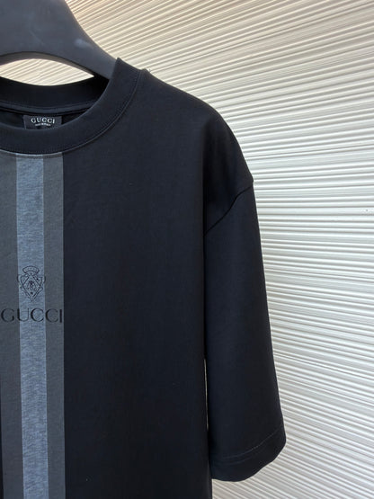 Gucci Cotton T-shirt with Muted Web "Black"