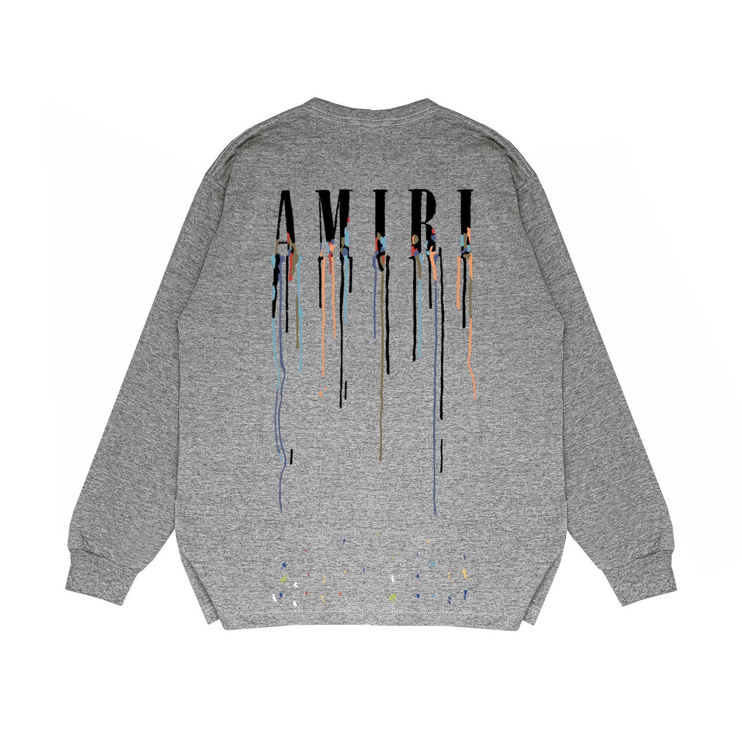 Amiri Paint Drip Core Logo Print Sweatshirt "Grey-Black"