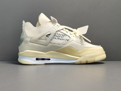 Off-White x Air Jordan 4 Retro SP "Sail"