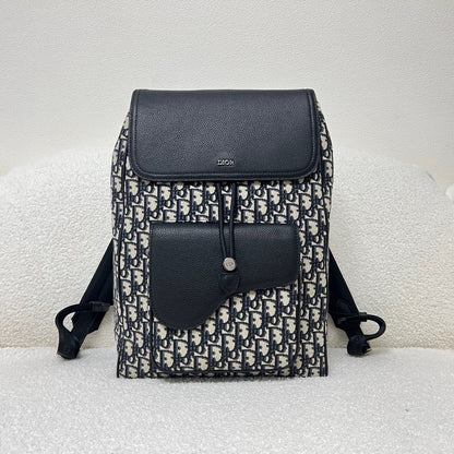 Dior Oblique Jacquard Saddle Backpack