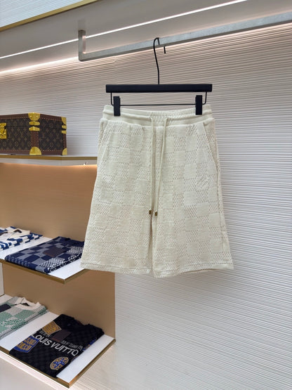 Louis Vuitton Damier French Terry Shorts "Light Beige"