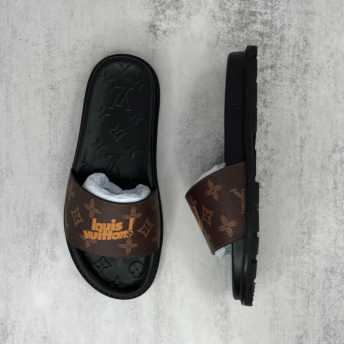 Louis Vuitton Slides "Brown-Black"