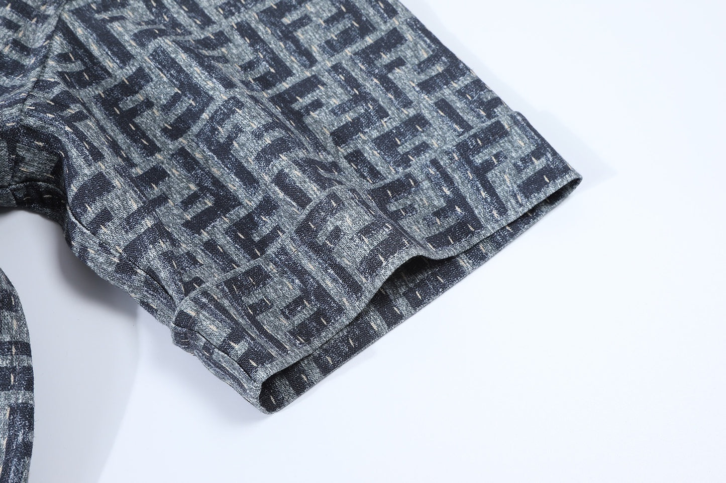 Fendi FF Monogram Short Shirt "Grey"