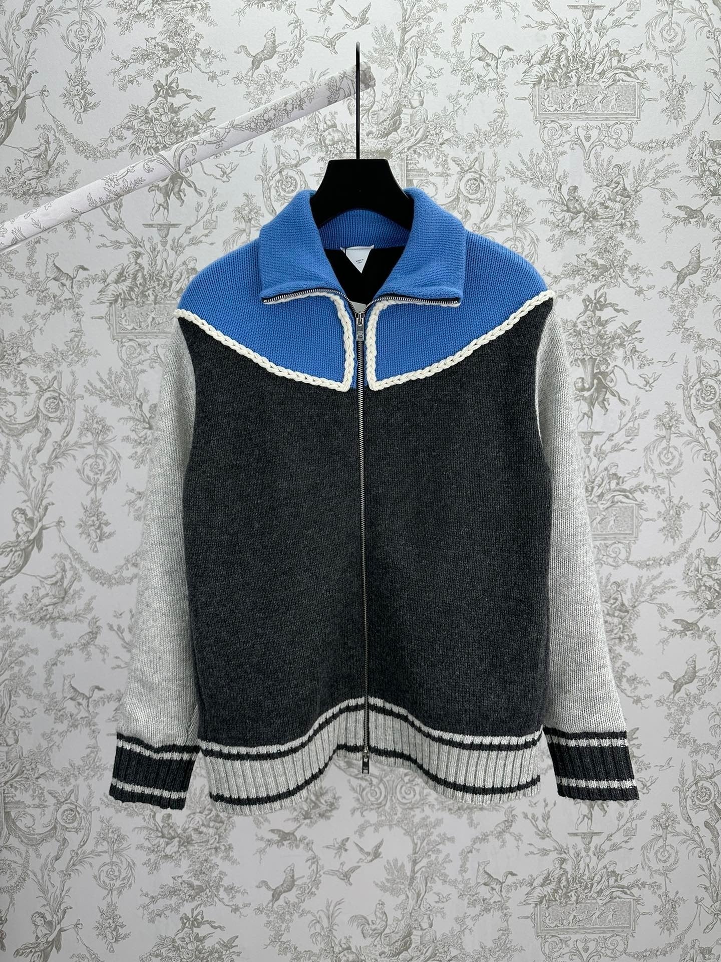 Bottega Veneta Zip Sweater "Antracite-Blue"