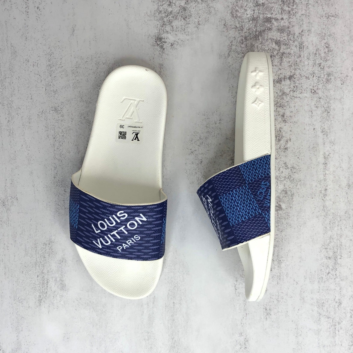 Louis Vuitton Slides "White-Blue"