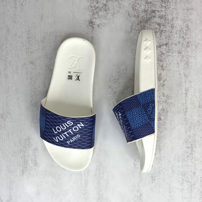 Louis Vuitton Slides "White-Blue"