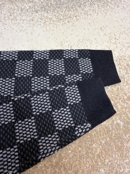 Louis Vuitton Damier Wool Crewneck Sweater "Washed Black"