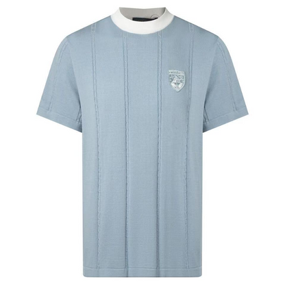 Louis Vuitton Silk-Cotton Short-Sleeved Crewneck "Sky Blue"