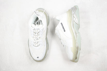 Balenciaga Triple S "White-Silver Sole"