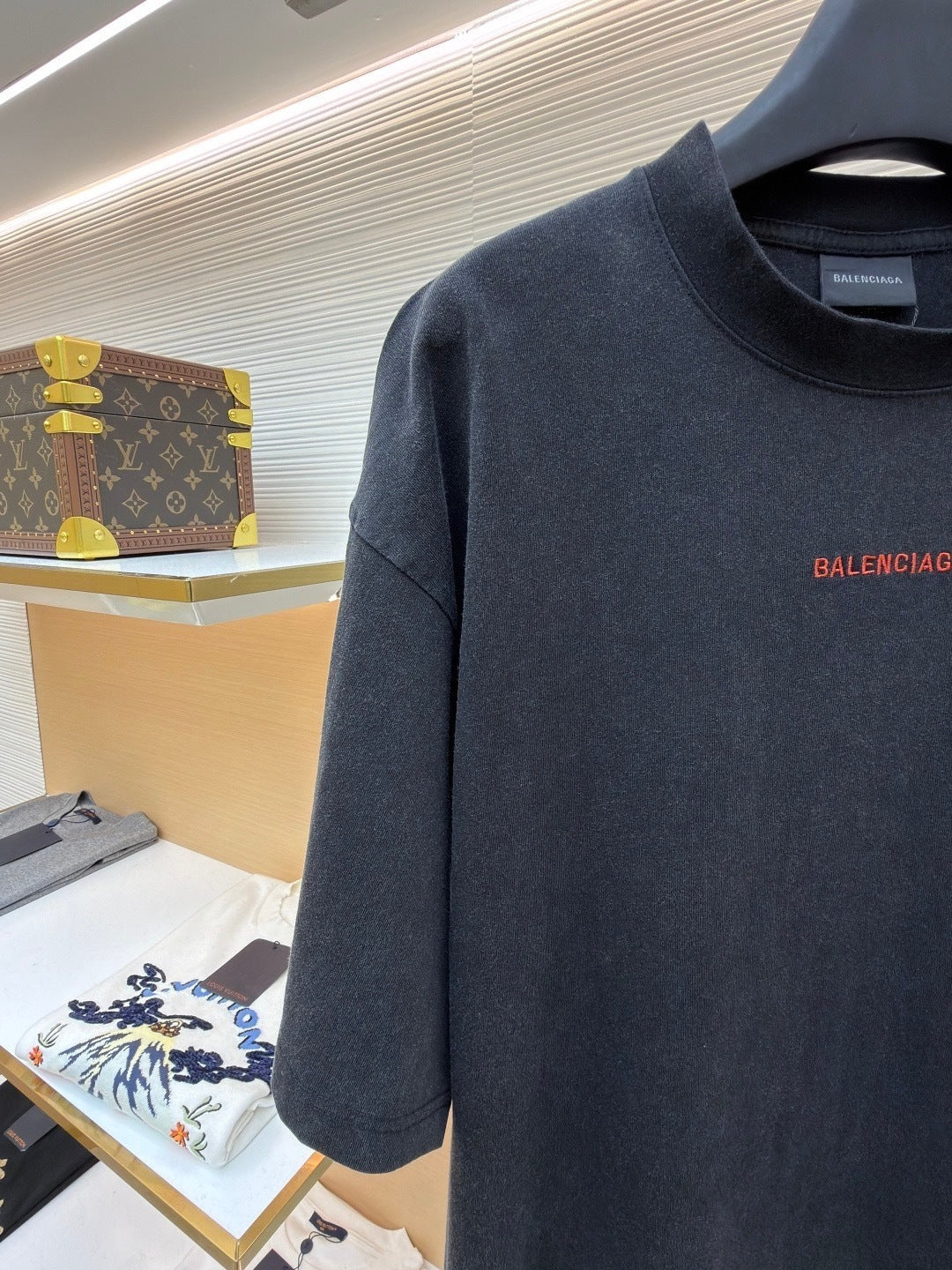 Balenciaga Back T-Shirt "Faded Black-Red"