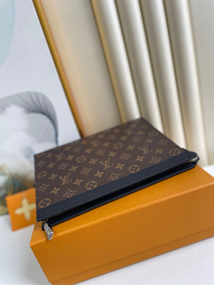 Louis Vuitton Pochette Voyage MM "Monogram Macassar Canvas"