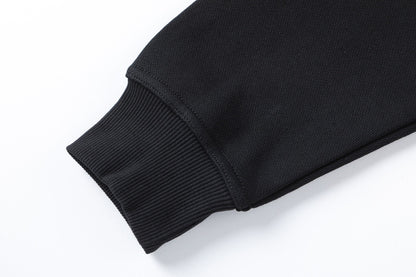 Burberry Logo Print Zip-Up Hoodie "Black"