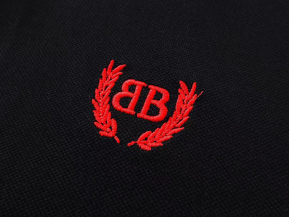 Balenciaga Laurel Polo T-Shirt "Black-Red"