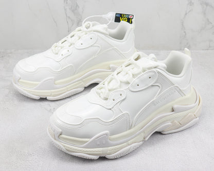 Balenciaga Triple S "White Leather Gloss"
