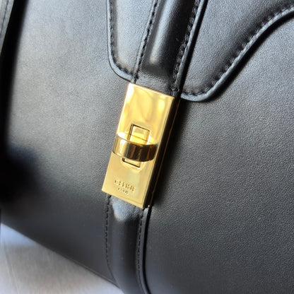 Celine Small 16 Bag in Natural Calfskin "Black"