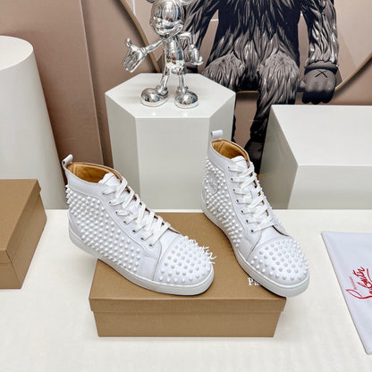 Christian Louboutin High-Top Louis Spike "White"