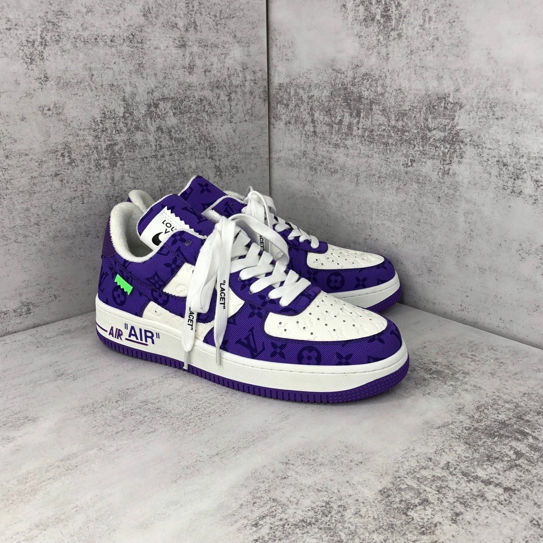 Louis Vuitton x Nike Air Force 1 "Purple-White"