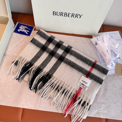 Burberry Cashmere Scarf "Beige-Black"