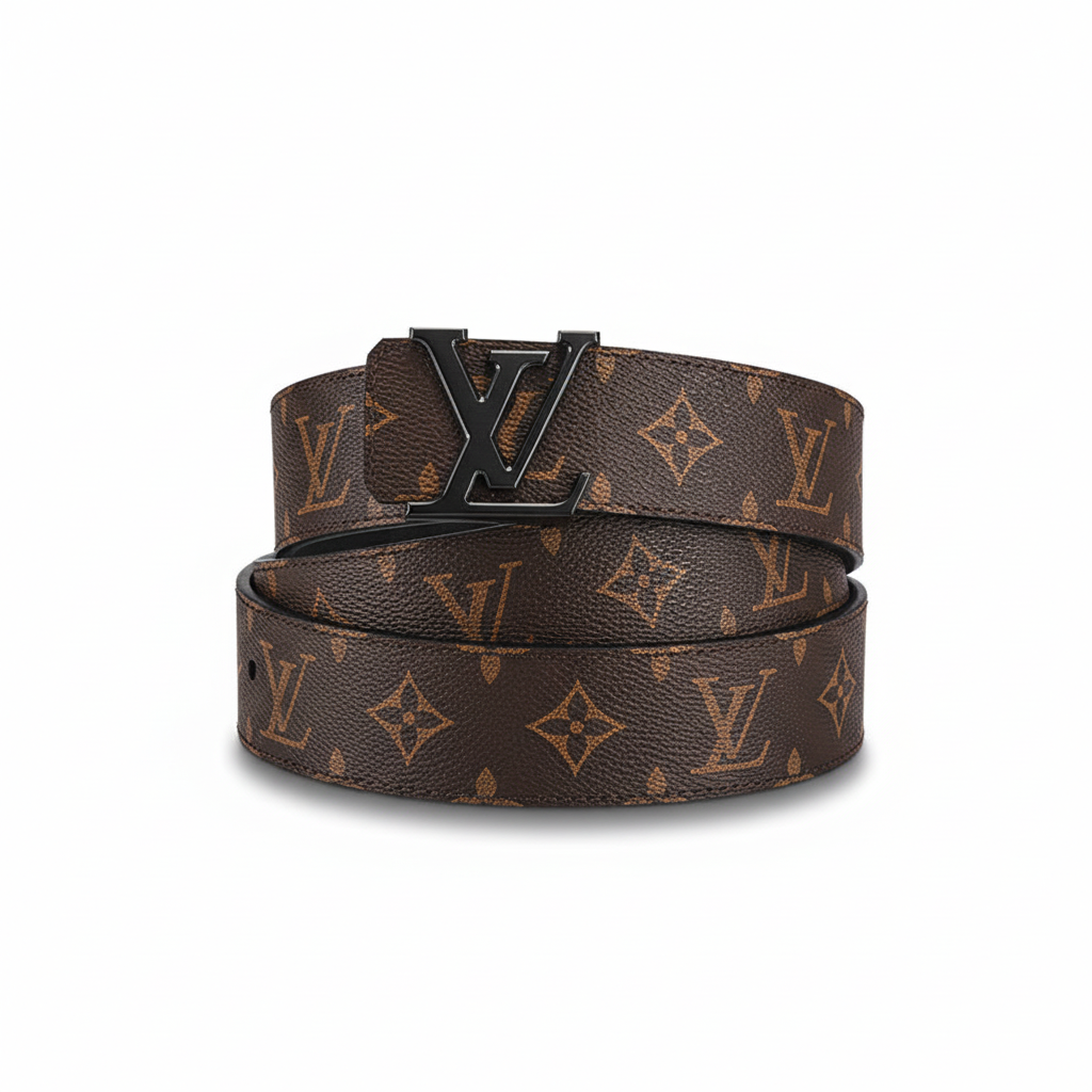 Louis Vuitton Initiales Leather Belt "Brown-Black"
