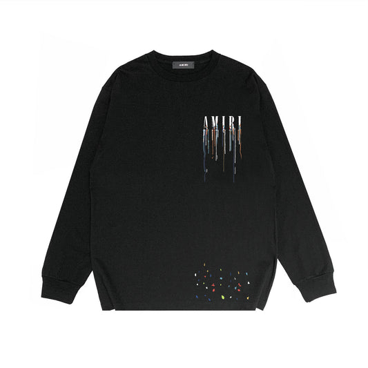 Amiri Paint Drip Core Logo Print Sweatshirt "Black"