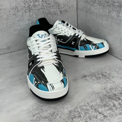 Louis Vuitton Trainers "Graphic Print White-Black-Blue"