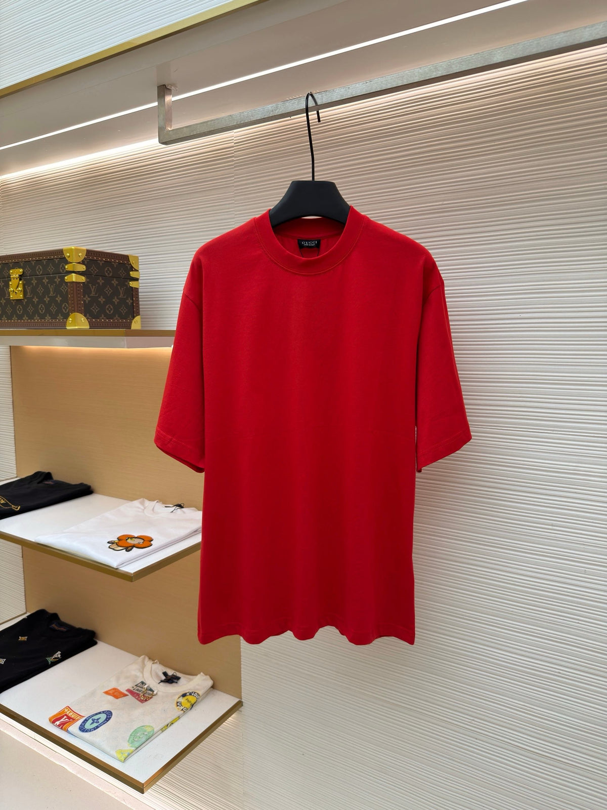 Gucci Cotton Silk Jersey T-shirt "Red"