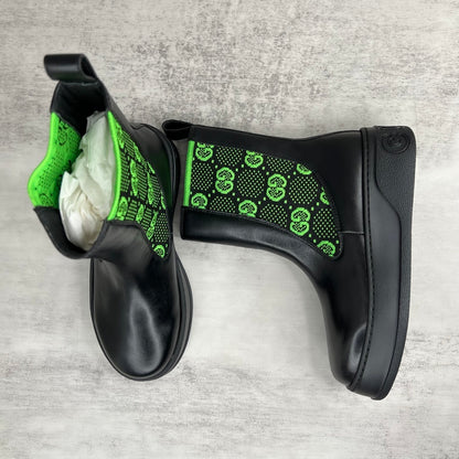 Gucci Leather Chelsea Boots "Green"